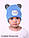 №169 Дитяча шапка Ведмедик вушка, подвійний трикотаж. р. 46-50 (1-3 року)., фото 5