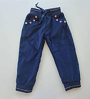 Вельветовые брюки для девочки р. 98 см Турция утепленные вельветовые штаны для девочки