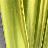 Якісні оксамитові штори на трубній стрічці Штори Блекаут Штори з оксамиту 200х270 см Колір Салатовий, фото 9