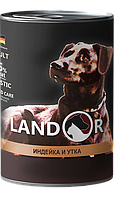 Landor Adult Dog Turkey And Duck влажный корм для взрослых собак всех пород 0.4 кг