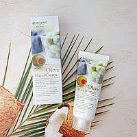 Крем для рук з екстрактом оливи 3W CLINIC Moisturizing Olive Hand Cream 100 мл