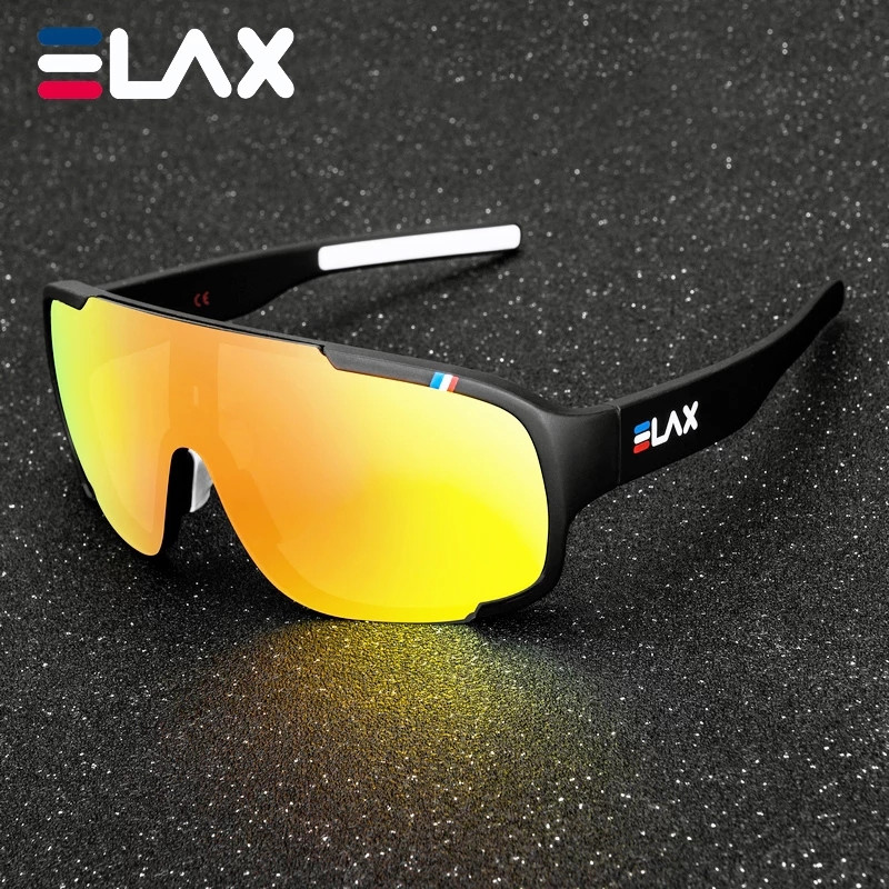 Спортивні, велосипедні окуляри ELAX, Жовтий хамелеон, Оригінал, ідеальна видимість
