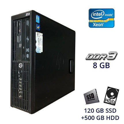 Сервер HP Z210 / Intel Xeon E3-1230 (4 (8) ядра по 3.2 - 3.6 GHz) / 8 GB DDR3 / 120 GB SSD+500 GB HDD / nVidia, фото 1