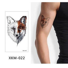 Флеш Тату. 11*6 См. Тимчасова, Перевідна. Лисиці, Геометрія, Xkm-022 (S), Ч/Б