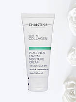 Зволожуючий крем з плацентою, ензимами, колагеном і еластином для жирної та комб. шкіри Christina 60 мл