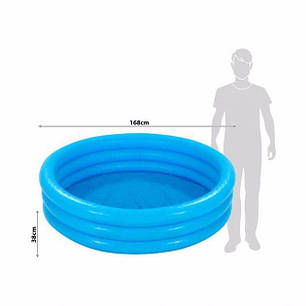 Дитячий надувний басейн Intex 58446 168х38 см Blue, фото 3