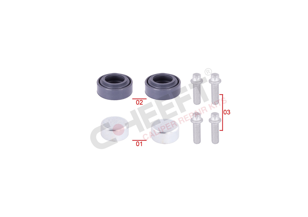Ремкомплект супорту (болти + пиляльники +кришки) MERITOR ELSA 2/195/225