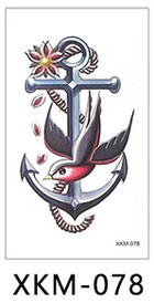 Флеш Тату. 11*6 См. Тимчасова, Перевідна, Морський Стиль, Якір, Ластівки, Xkm-078 (S), Кольорові