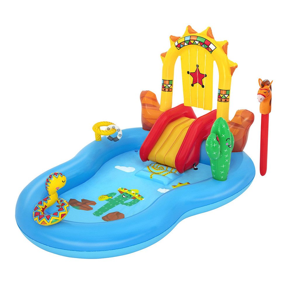Детский надувной игровой центр бассейн с горкой и фонтаном Bestway 53118, надувная водная горка аттракцион - фото 2 - id-p1443587793