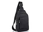 Чоловіча шкіряна сумка-слінг чорна Tiding Bag, фото 3