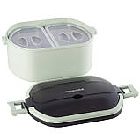 Ланч бокс обідній Kamille KM-2138ZL 750мл Зелений Компактний контейнер для їжі Ланч бокс для школи, фото 3