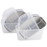 Ланч бокс обідній Kamille KM-2138ZL 750мл Зелений Компактний контейнер для їжі Ланч бокс для школи, фото 4