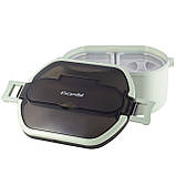 Ланч бокс обідній Kamille KM-2138ZL 750мл Зелений Компактний контейнер для їжі Ланч бокс для школи, фото 10