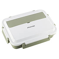 Ланч бокс обідній Kamille KM-2145ZL 1000мл Зелений Контейнер для продуктів Ланч бокс з відділеннями