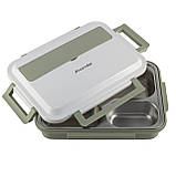 Ланч бокс обідній Kamille KM-2145ZL 1000мл Зелений Контейнер для продуктів Ланч бокс з відділеннями, фото 7