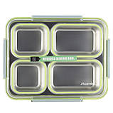 Ланч бокс обідній Kamille KM-2147ZL 1800мл Зелений Ланч-бокс для обідів Функціональний ланч-бокс, фото 4