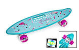 Penny Board З Ручкою "Фламінго" Світяться колеса, фото 3