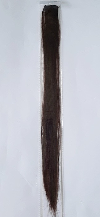 Пасмо накладна для волосся (чорна) 50 см, дитяча зачіска