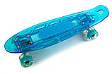Пенні борд "Fish Skateboard Original" Музична і світиться дека! Синій, фото 3