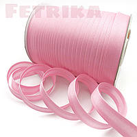 Коса-бейка атласна ніжно-рожева, 15 мм