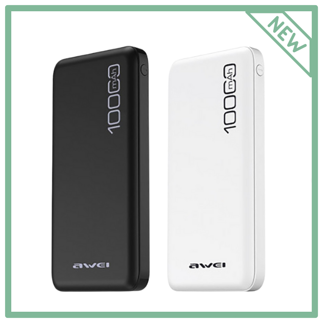 Оригінальний зовнішній акумулятор Power Bank Awei P28K 10000 mAh павер банк (чорний і білий)