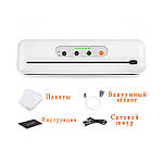 Вакууматор пакувальник їжі з пакетами Wi-simple 6611 з вбудованим ножем. Вакумізатор пакувальник для дому, фото 7