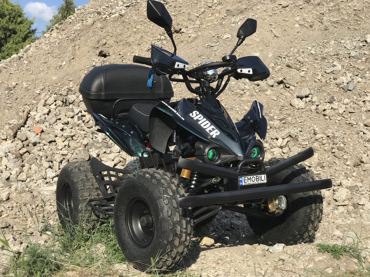 Електроквадроцикл CRAFTER SPIDER 60V 1000W, знімний бокс, підсвічування днища, мотор із планетарним редуктором