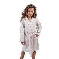 Детский вафельный халат Luxyart размер (4-7 лет) 30-32 100% хлопок розовый (LS-187)