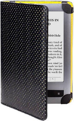 Обкладинка для електронної книги Pocketbook чорний перфоров (жовтий) (PBPUC-623-YL-DT), фото 2