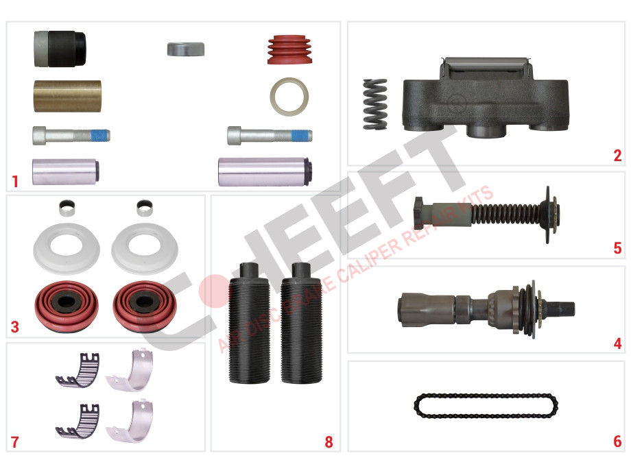 Ремкомплект супорту SN6/SN7/SK7 (K001915) повний MB AXOR
