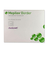 Mepilex Border Ag 15x15см - Универсальная антибактериальная губчатая повязка с серебром