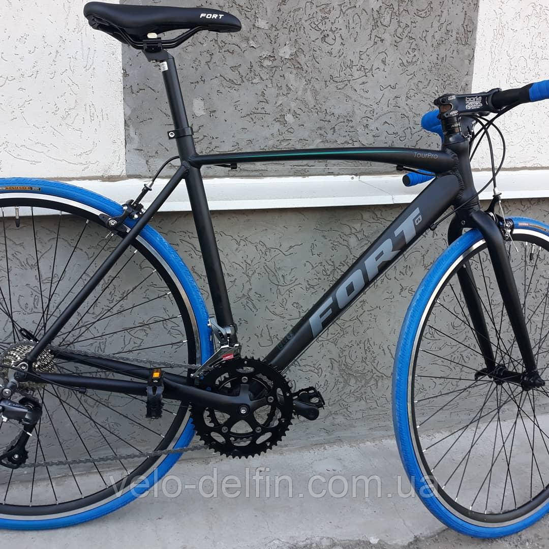 Шоссейный велосипед Fort Tour Pro черный 2021г - купить по лучшей