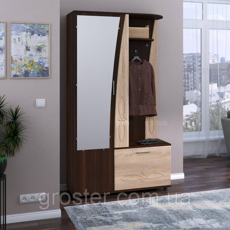 Передпокій Тріумф МДФ. Шафа та вішалка для одягу, фото 1