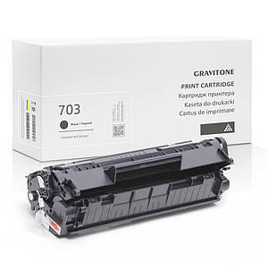 Сумісний Картридж Canon 703 (7616A005) Black, 2.000 стор., аналог від Gravitone (GTC-CRG-703-BK)