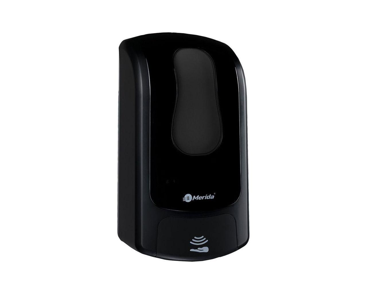 Сенсорний дозатор рідкого мила наливна 1000мл чорний Merida One, фото 1
