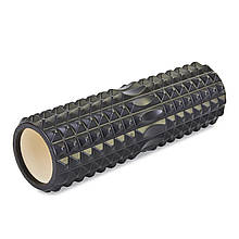 Роллер для йоги і пілатесу Grid Spine Roller FI-6674 45см чорний