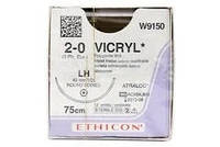 Шовный материал Викрил (Vicryl) 2/0 длина 75 см колющая игла 40 мм 1/2 окружности W9150