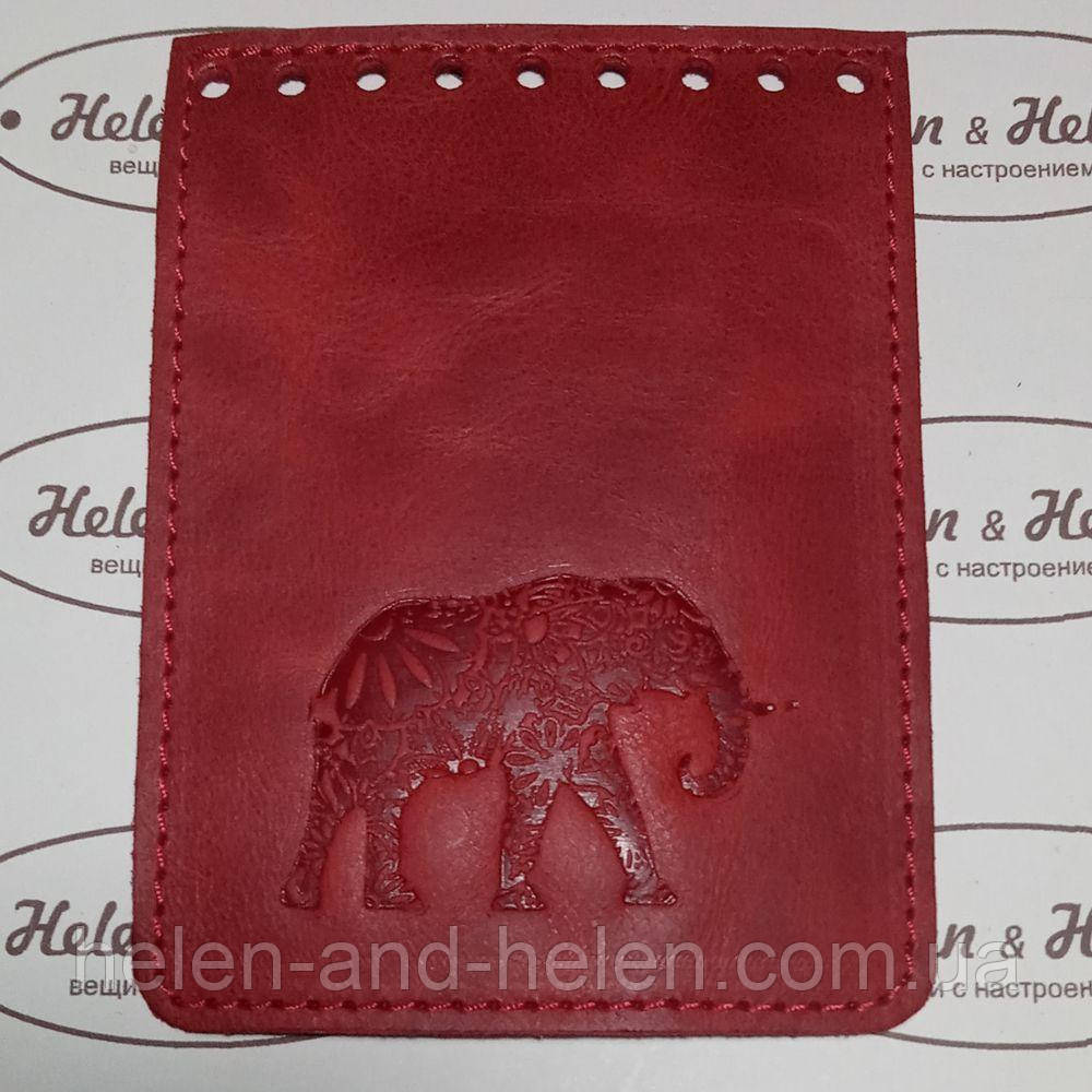 Клапан для міні сумочки 10*14. "Слон". Колір "Червоний", фото 1