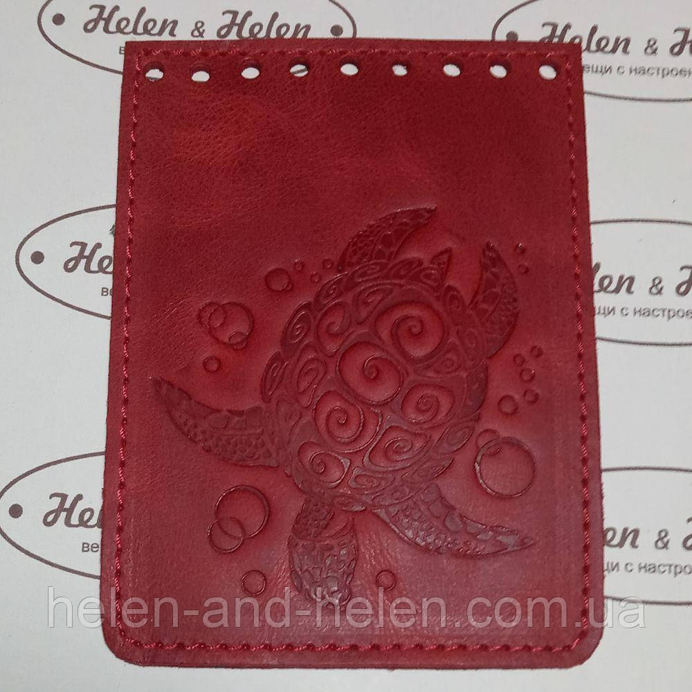 Клапан для міні сумочки 10*14. "Черепашка". Колір "Червоний", фото 1