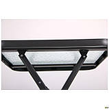 Садовий складаний стіл AMF Mexico каркас метал темно-сірий квадратна стільниця скло, фото 4