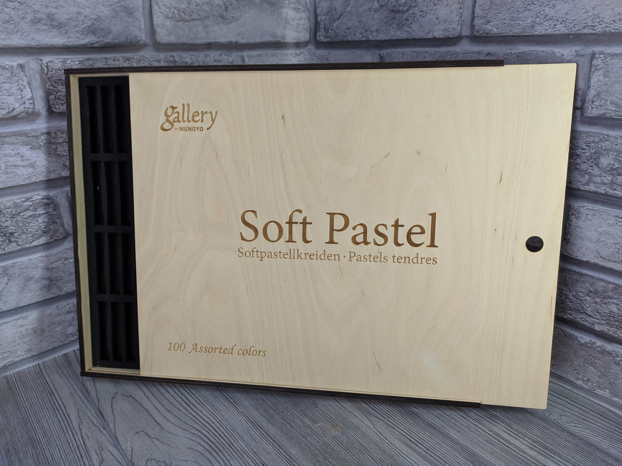 Дерев'яна коробка для пастелі на 100 комірок, фото 1