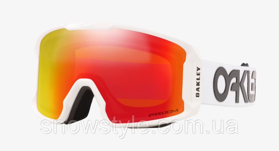 Гірськолижна маска Oakley Line Miner M (XM) Factory Pilot White Лінза Prizm Torch Iridium