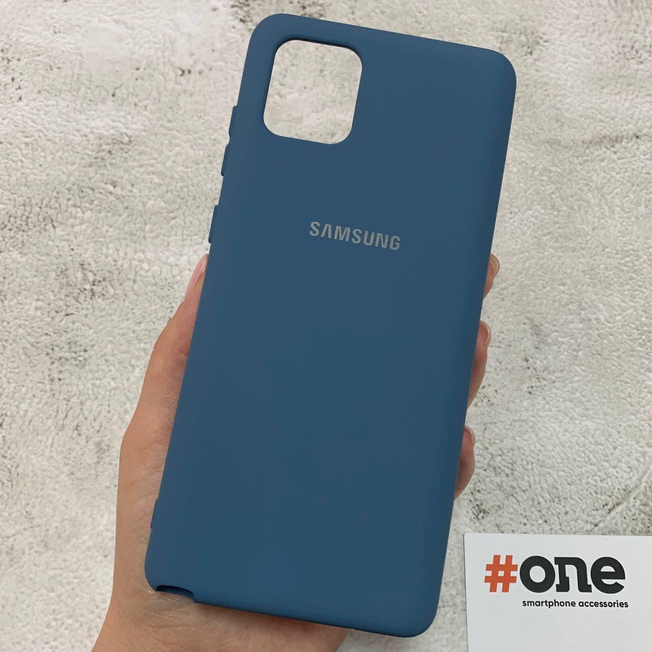 Чохол для Samsung Note 10 Lite з мікрофіброю оксамитовий накладка чохол на самсунг нот 10 лайт синій CFA