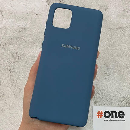 Чохол для Samsung Note 10 Lite з мікрофіброю оксамитовий накладка чохол на самсунг нот 10 лайт синій CFA, фото 1
