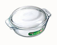 Кастрюля Pyrex Essentials 2,1л жаропрочое стекло, Кастрюля из стекла 2,1л, Кастрюля с крышкой и ручками стекло