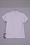 Л-294 Теніска - поло, футболка для хлопчика біла зріст  116  та 140, фото 2