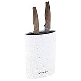 Підставка для ножів Kamille KM-7606BL 22см Білий Пластикова підставка для ножів Кухонний інвентар, фото 7