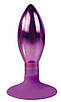 ВТУЛКА АНАЛЬНА МЕТАЛЕВА ФІОЛЕТОВИЙ колір силіконового підстави фіолетовий, вага 152 г, L 100 мм D 35 мм, фото 2