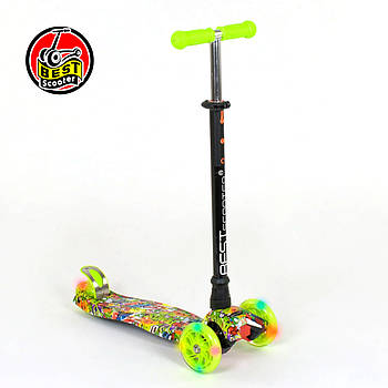 Дитячий триколісний самокат Best Scooter А 25534 /779-1332 Зелений