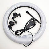 Кільцева мультиколірна LED-лампа (RGB MJ33) діаметр 33 см, з керуванням на дроті, фото 7